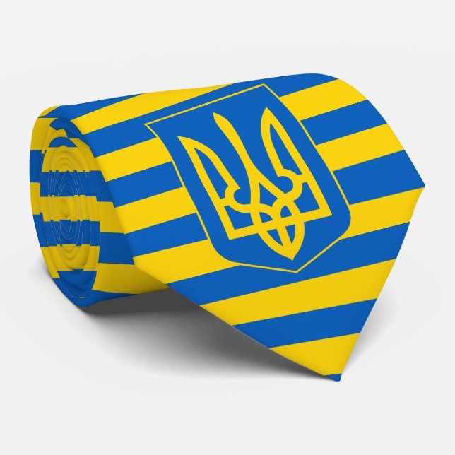 Cravate Drapeau ukrainien et armoiries, Drapeau ukrainien (Roulé)