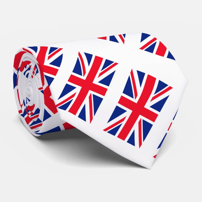 Cravate Drapeau Union Jack du Royaume-Uni (Roulé)