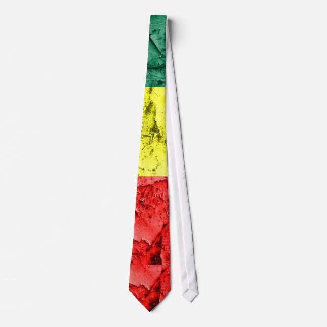 Cravate Drapeau vintage de rasta (Devant)