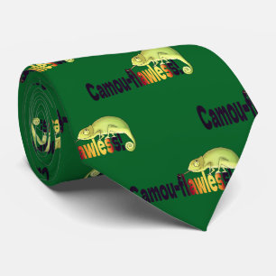 Cravate Drôle de Camou-flawless Pun de Caméléon