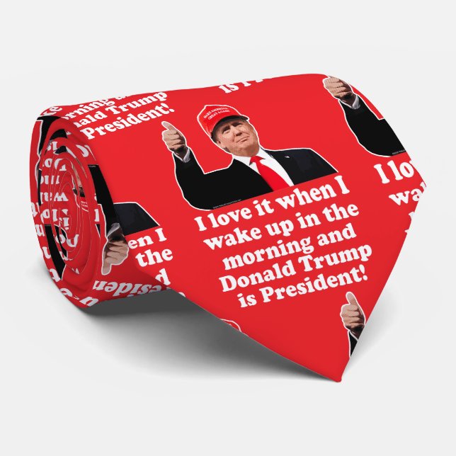 Cravate Drôle Donald Trump I Love it 47th President (Roulé)