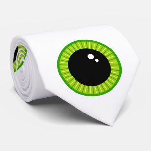 Cravate Drôle mignon yeux verts