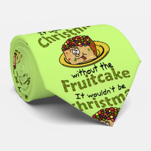 Cravate Drôle Noël Cartoon Fruitcake