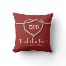 Cravate du Coussin Mariage rouge Knot