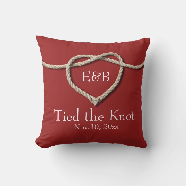 Cravate du Coussin Mariage rouge Knot (Recto)