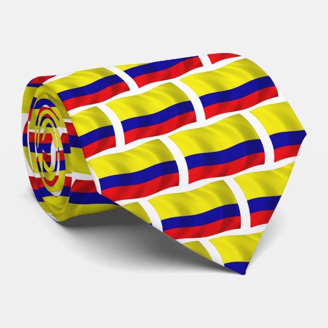 Cravate du drapeau colombien (Roulé)