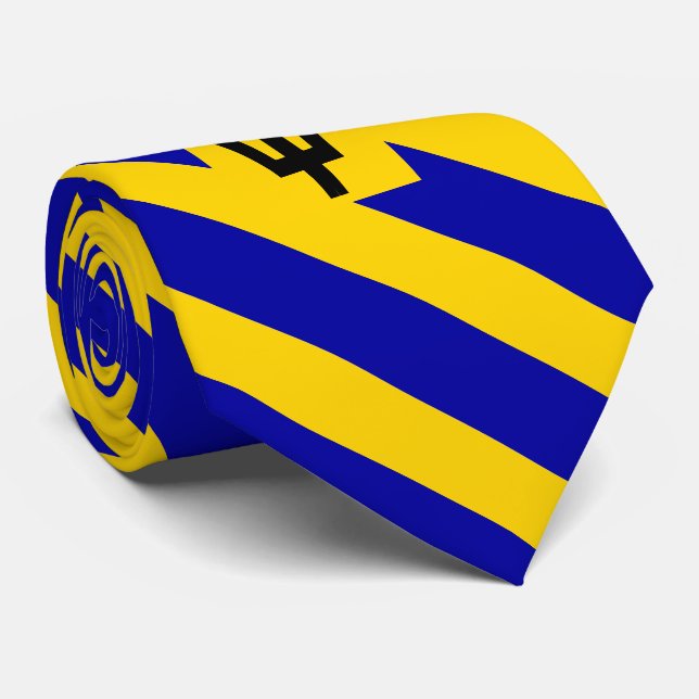 Cravate du drapeau de la Barbade (Roulé)