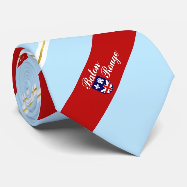 Cravate du drapeau de la ville de Baton Rouge (Lou (Roulé)
