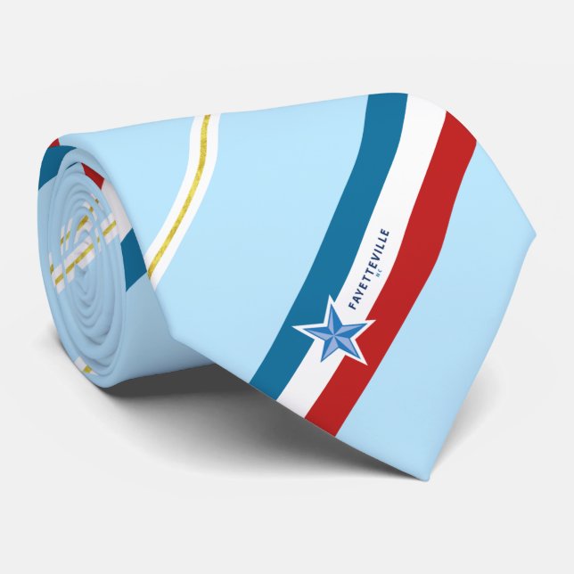 Cravate du drapeau de la ville de Fayetteville (Ca (Roulé)