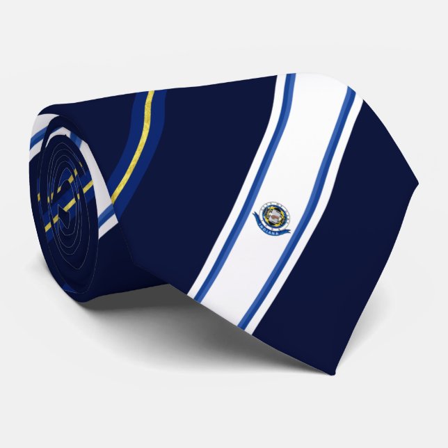 Cravate du drapeau de la ville de Gary (Indiana) (Roulé)