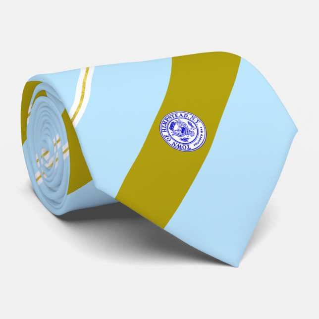 Cravate du drapeau de la ville de Hempstead (New Y (Roulé)