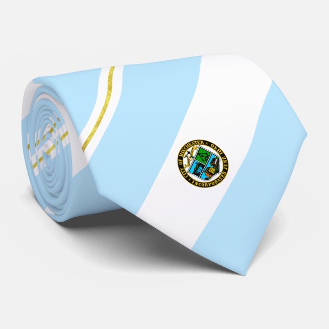 Cravate du drapeau de la ville de Manchester (New  (Roulé)