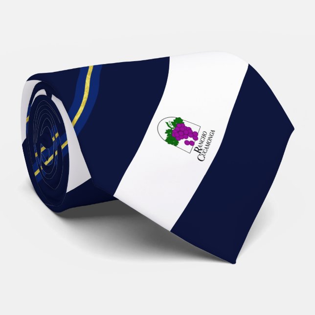 Cravate du drapeau de la ville de Rancho Cucamonga (Roulé)