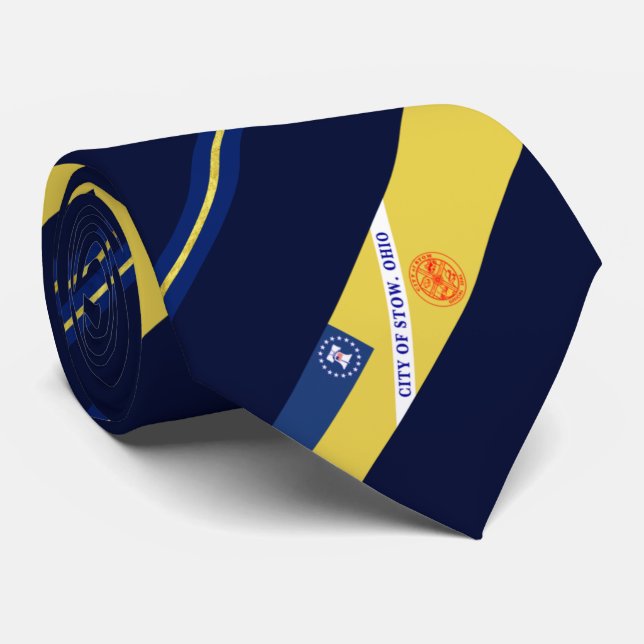 Cravate du drapeau de la ville de Stow (Ohio) (Roulé)
