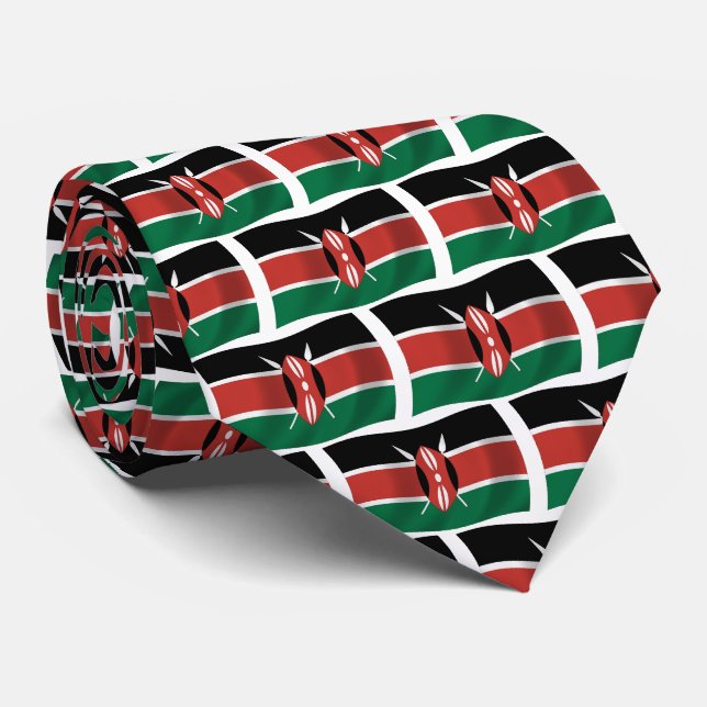 Cravate du drapeau du Kenya (Roulé)