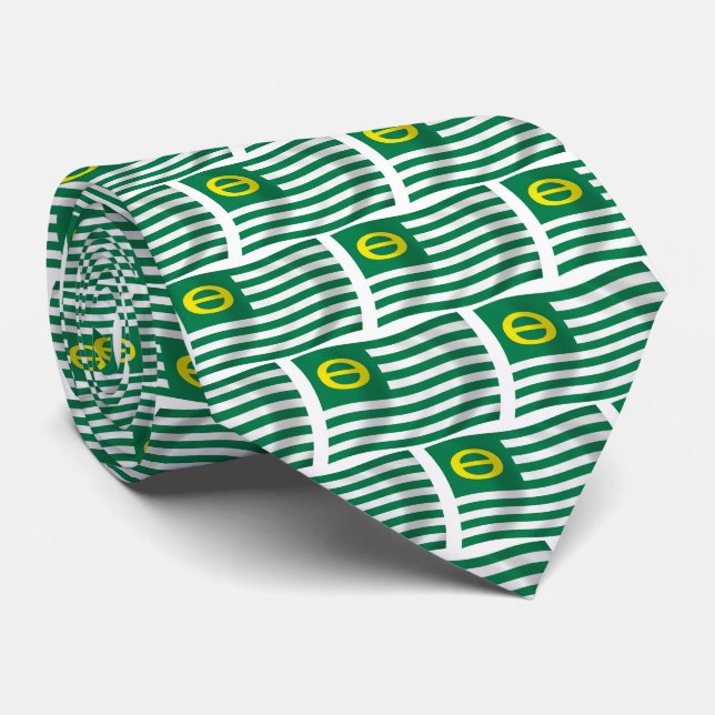 Cravate du drapeau du mouvement écologie (Roulé)