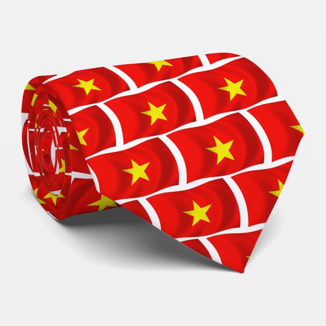 Cravate du drapeau du Vietnam (Roulé)