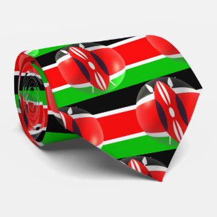 Cravate du drapeau kenyan
