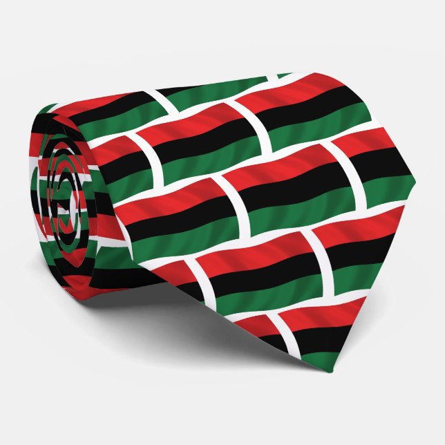 Cravate du drapeau panafricain (UNIA) (Roulé)