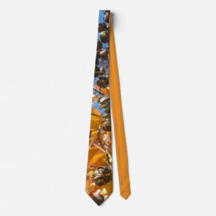 Cravate "du Myrte de crêpe d'automne"