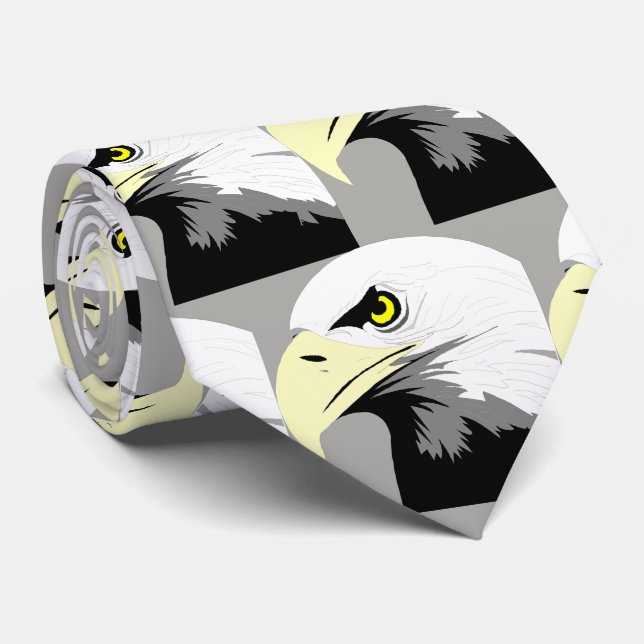 Cravate Eagles Black Football Baseball Necktie (Roulé)