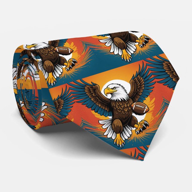 Cravate Eagles Sports Football Américain Necktie (Roulé)