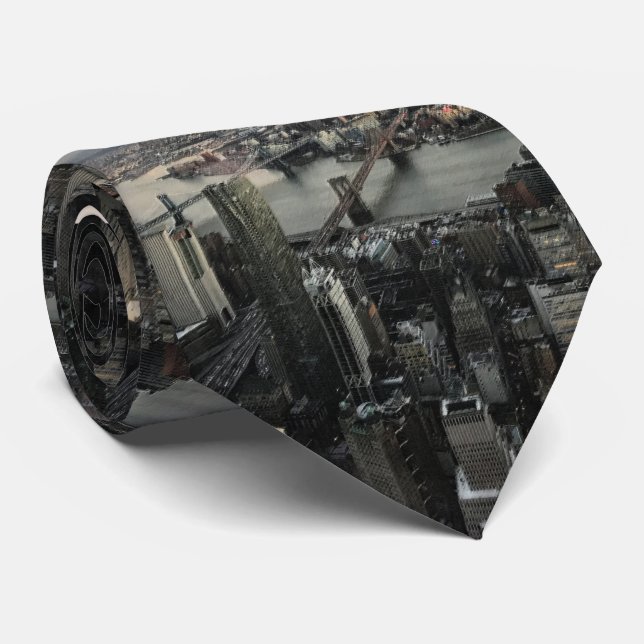 Cravate East River New York City Brooklyn Manhattan Bridge (Roulé)