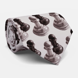 Cravate Échecs de motif de gages dessinés par crayon