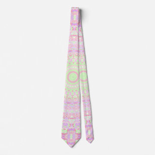 Cravate Éclectique Boho Groovy Tripant Hippie Pastel Manda