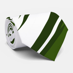 Cravate Eco Green & White Motif