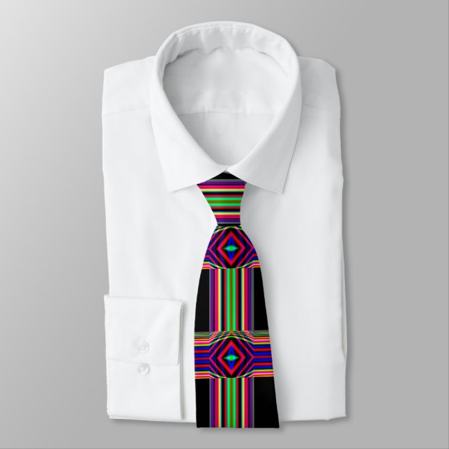 Cravate Écran Necktie Multicolore Et Diamant (Attaché)