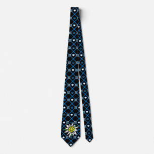 Cravate Edelweiss en noir