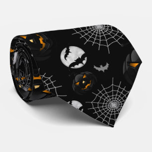 Cravate Éffrayant Dark Halloween Motif
