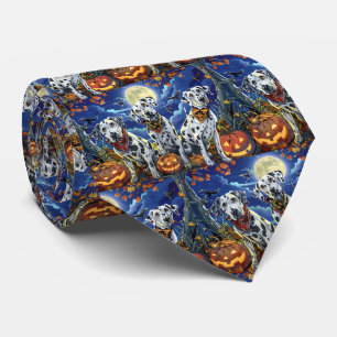 Cravate Éffrayant d'Halloween dalmate