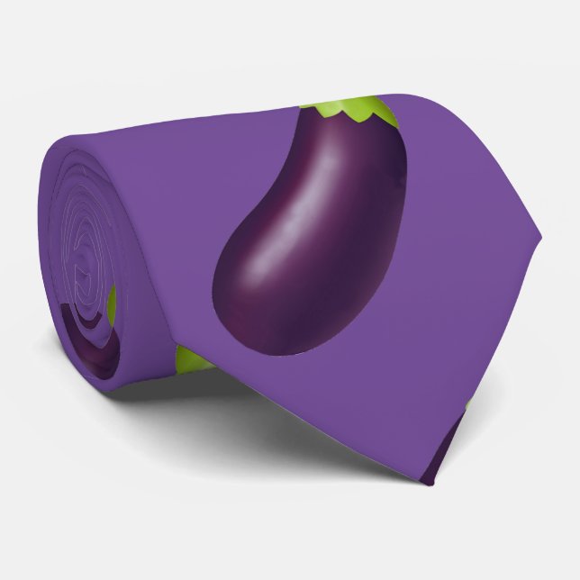 Cravate Eggplant Emoji (Roulé)