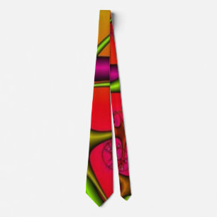 Cravate "Electric Blended Abstract" Modern Trendy Men's