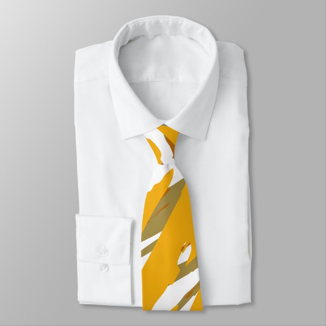Cravate Élégance de pinceau d'or (Attaché)