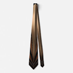 Cravate Élégance Géométrique Métallique Art Déco