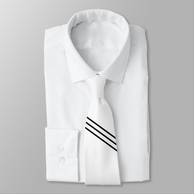 Cravate Élégant blanc (Attaché)