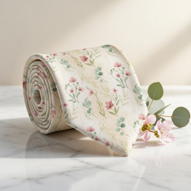 Cravate Elegant Botanical Spring Floral (Créateur téléchargé)