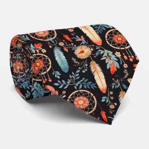 Cravate Elégant chevalet de rêve fleuri Boho carrelé