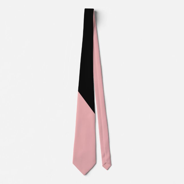 Cravate Élégant Chic rose noir tendance (Devant)