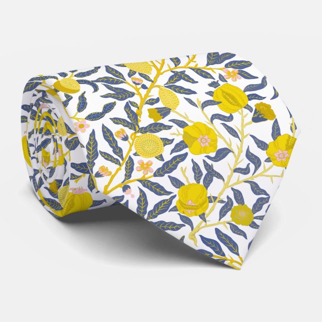 Cravate Élégant Citron vigne motif choisir votre couleur (Roulé)