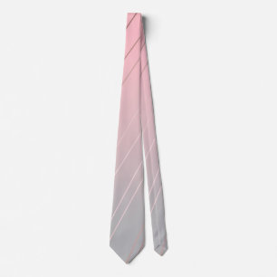 Cravate Elégant dégradé rose gris motif or rose