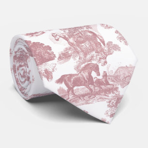 Cravate Élégant élégant Chic Cheval Rose Toile