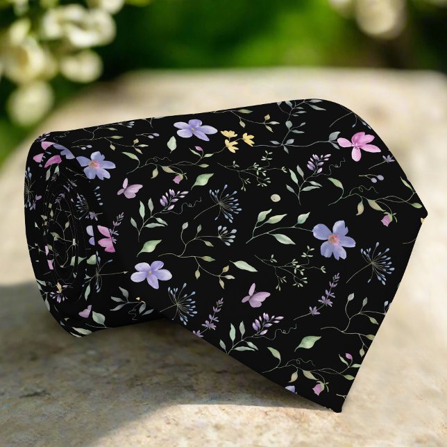 Cravate Élégant floral sauvage sur Mariage Arrière - plan  (Créateur téléchargé)
