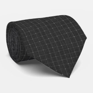 Cravate Elegant Matte Black Pin Dot Grid