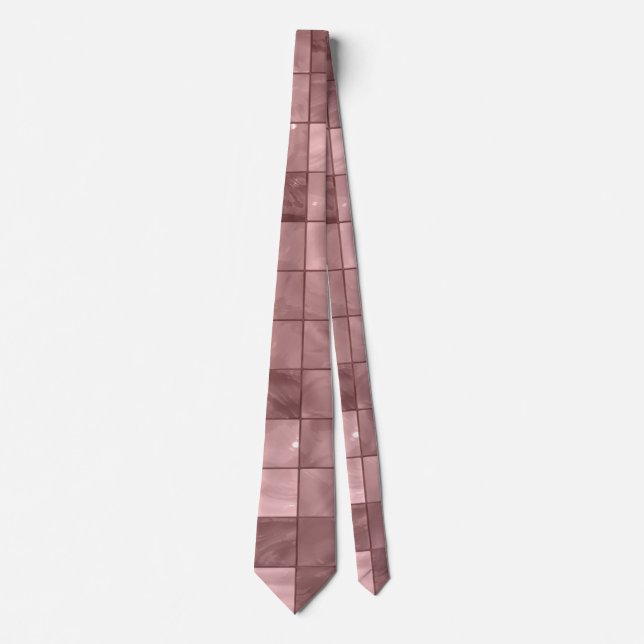 Cravate Élégant Motif de tuile métallique violet élégant (Devant)