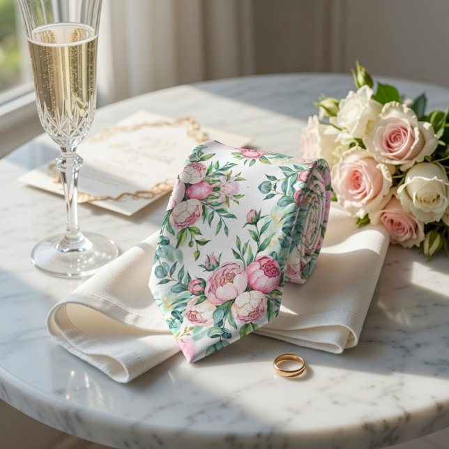 Cravate Élégant motif floral sans joint (Créateur téléchargé)