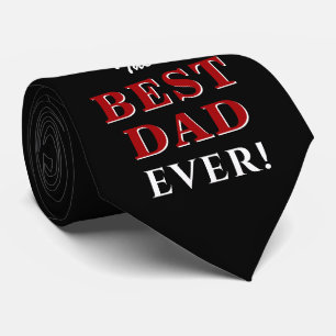 Cravate Elégant noir meilleur papa jamais père`s Day